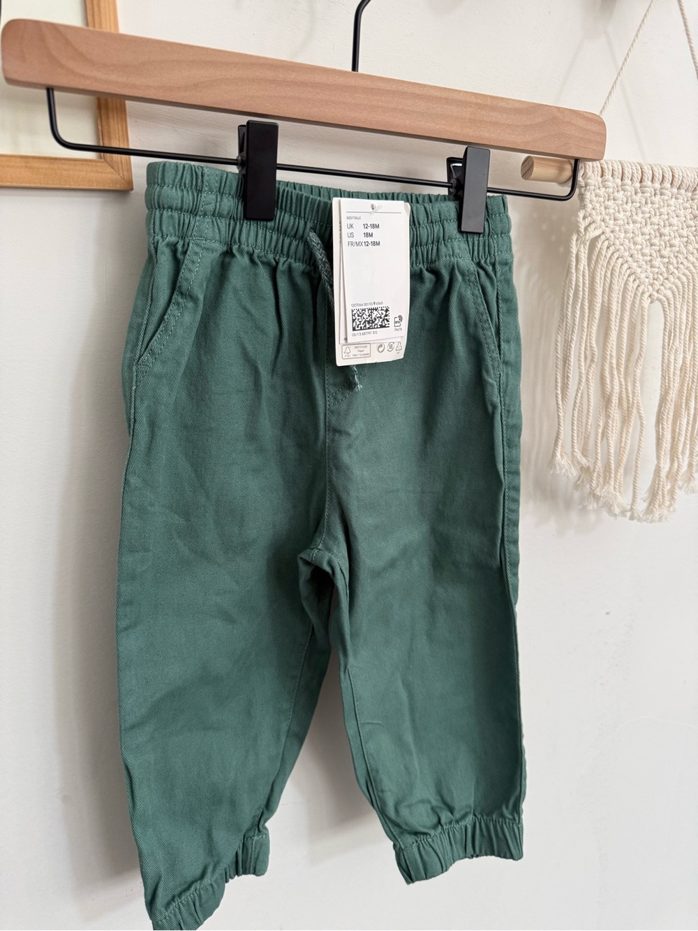 H&M - 18m - NWT pull on joggers with drawstring
